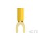 Te Connectivity Fork Terminal, #10 Stud Size, 10 AWG, 600 V, Vinyl, PVC Insulated, Yellow 52963-1 - alternate 4